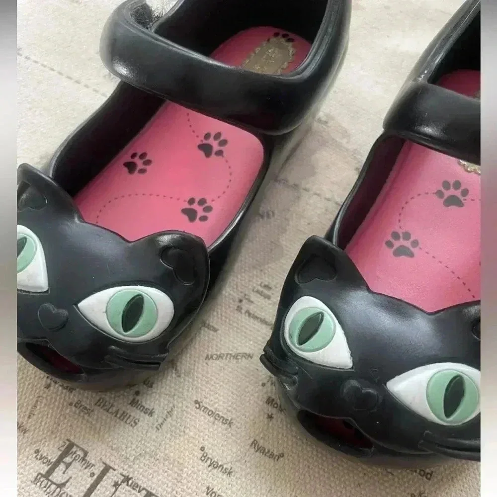 Mini Melissa 6 Ultragirl II Mary Jane Black Cat
